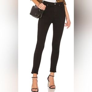 AGOLDE Roxanne Jeans Pants Denim Bottoms Super High Rise Skinny Jet Black 24